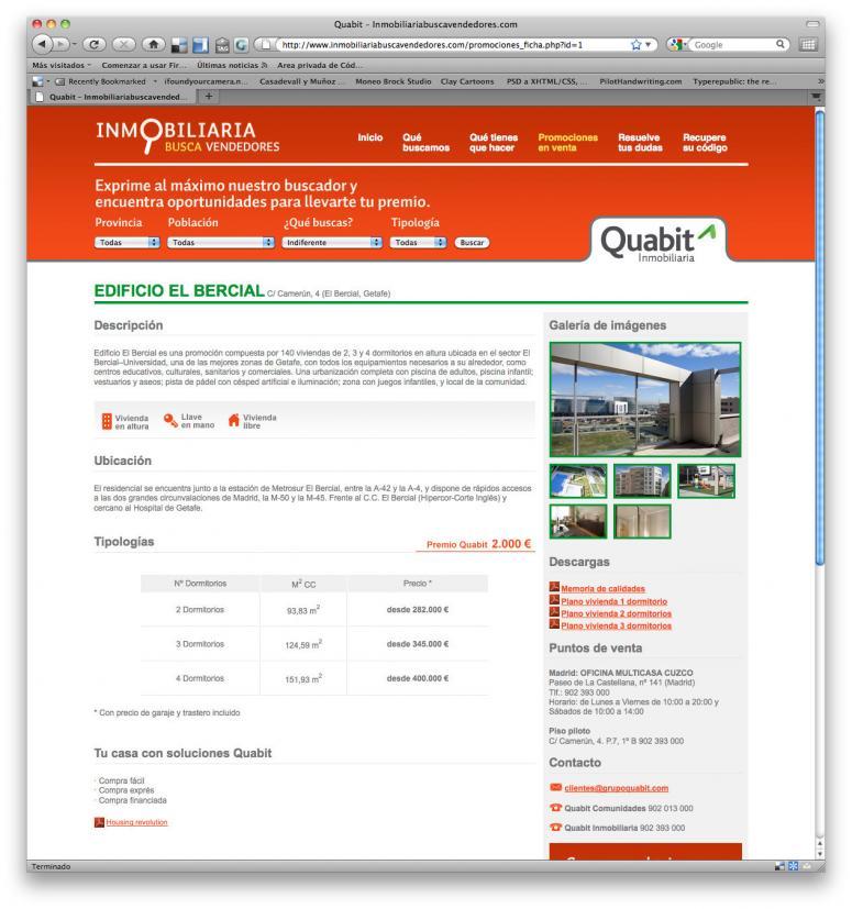 Inmobiliaria Quabit diseño web